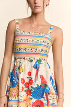 Load image into Gallery viewer, Davi & Dani Parrot Print Maxi Dress in Cream Beige Multi