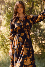 Load image into Gallery viewer, Oddi Floral Print Maxi Dress in Black Multi