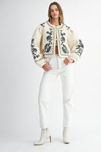Load image into Gallery viewer, MABLE Embroidered Quilted Jacket in Light Taupe