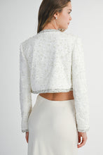 Load image into Gallery viewer, MABLE Beaded Lace Applique Bolero Jacket in Off White