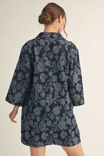 Load image into Gallery viewer, Jodifl Denim Floral Dress in Dark Denim