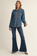 Load image into Gallery viewer, Jodifl Button Down Striped Shirt in Denim