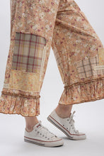 Load image into Gallery viewer, BlueVelvet Floral Print with Patchwork Bloomer Pants in Mushroom