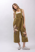 Load image into Gallery viewer, BlueVelvet Patchwork Adjustable Strap Overalls in Sage