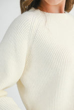 Load image into Gallery viewer, MABLE Sweater Knit Top and Mini Skirt Set in Cream
