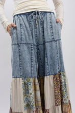 Load image into Gallery viewer, BlueVelvet Mix N Match Tiered Wide Leg Pants in Denim