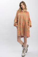 Load image into Gallery viewer, BlueVelvet Floral Print Cotton Gauze Mini Dress in Peach