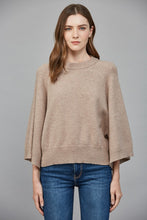 Load image into Gallery viewer, Fate Raglan Sleeve Crew Neck Sweater in Soft Mocha