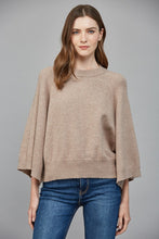 Load image into Gallery viewer, Fate Raglan Sleeve Crew Neck Sweater in Soft Mocha