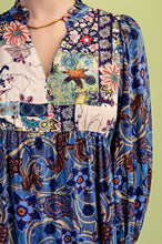 Load image into Gallery viewer, GiGio Mixed Print Tiered Midi Dress in Midnight ON ORDER
