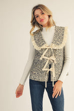 Load image into Gallery viewer, Jodifl Front Brown Tie Leopard Vest in Animal