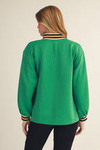 Load image into Gallery viewer, Jodifl Color Ribbed Band Accent Textured Top in Green