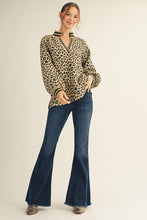 Load image into Gallery viewer, Jodifl Leopard Textured Knit Top in Stone