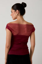 Load image into Gallery viewer, Sunday Edition Mesh and Knit Pointe Fabric in Burgundy