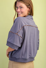 Load image into Gallery viewer, GiGio Western Theme Embroidered Sweatshirt in Cool Grey