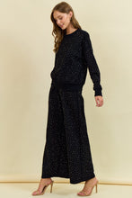 Load image into Gallery viewer, Doe & Rae OVERSIZED Rhinestone Sweatshirt in Black