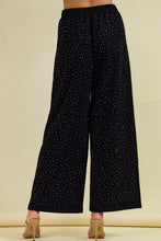 Load image into Gallery viewer, Doe & Rae Rhinestone Wide Leg Sweatpants in Black