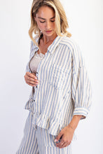 Load image into Gallery viewer, Cotierra Bailey Stripe Top in Denim/Natural