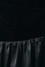 Load image into Gallery viewer, Sunday Edition Contrasting Fabric Mini Dress in Black