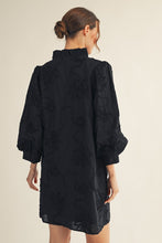 Load image into Gallery viewer, Jodifl 3D Floral Button Down Mini Dress in Black