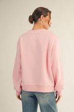 Load image into Gallery viewer, Jodifl Sequin JINGLE Sweatshirt in Light Pink