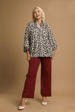 Load image into Gallery viewer, Umgee Leopard Print Boho Top in Black