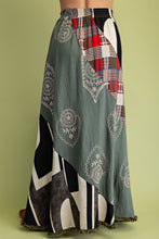 Load image into Gallery viewer, GiGio Mixed Print Maxi Skirt in Olive Mix