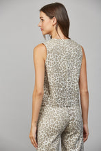 Load image into Gallery viewer, FATE Metallic Animal Print Top in Beige Multi