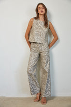 Load image into Gallery viewer, FATE Metallic Animal Print Pants in Beige Multi