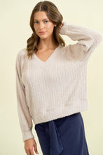 Load image into Gallery viewer, Doe & Rae Soft Textured Knit Sweater in Beige