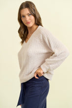 Load image into Gallery viewer, Doe & Rae Soft Textured Knit Sweater in Beige