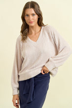 Load image into Gallery viewer, Doe & Rae Soft Textured Knit Sweater in Beige
