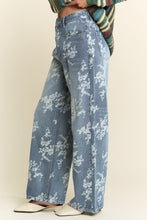 Load image into Gallery viewer, J.nna Denim Floral Print Pants in Floral Wash Dark