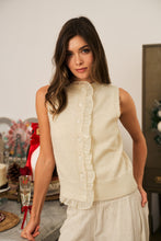 Load image into Gallery viewer, LovLov Beneath The Trail Of Soft Ruffles Bloom Knit Top in Ivory