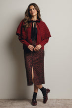 Load image into Gallery viewer, Forte Cable Knit Caplet Cardigan in Red