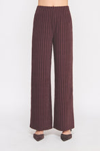 Load image into Gallery viewer, Allie Rose Fuzzy Knit Striped Pants in Currant