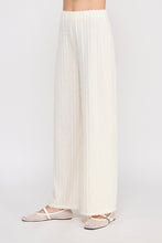 Load image into Gallery viewer, Allie Rose Fuzzy Knit Striped Pants in Cream