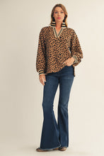 Load image into Gallery viewer, Jodifl Leopard Textured Knit Top in Toffee