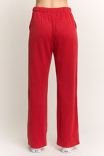 Load image into Gallery viewer, HEIMISH Textured Knit Pants in Red