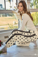 Load image into Gallery viewer, LovLov Polka Dot Lace Trimmed Pants in Ivory