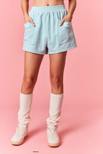 Load image into Gallery viewer, Peach Love Solid Color Wavy Stripe Hem Set in Light Blue