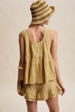 Load image into Gallery viewer, Listicle Embroidered Tiered Ruffle Set in Willow Green