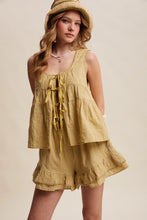 Load image into Gallery viewer, Listicle Embroidered Tiered Ruffle Set in Willow Green