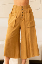 Load image into Gallery viewer, Sew in Love High Rise Cropped Wide Leg Pants in Camel