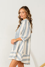 Load image into Gallery viewer, Sew in Love Vertical Striped Dress in Oatmeal/Denim