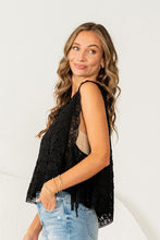 Load image into Gallery viewer, Sew in Love Floral Lace and Crochet Top in Black
