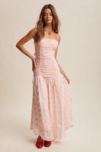 Load image into Gallery viewer, Listicle Elegant Ruched Bow-Back Body Con Maxi Dress in Baby Rose