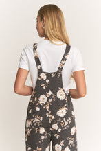 Load image into Gallery viewer, Heimish Floral Print Ribbed Jumpsuit in Black