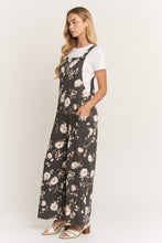 Load image into Gallery viewer, Heimish Floral Print Ribbed Jumpsuit in Black