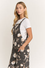 Load image into Gallery viewer, Heimish Floral Print Ribbed Jumpsuit in Black